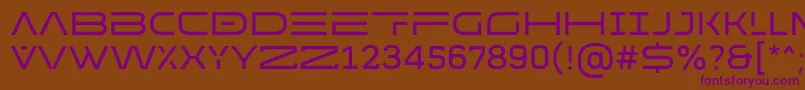 MADE Future X HEADER Regular PERSONAL USE Font – Purple Fonts on Brown Background