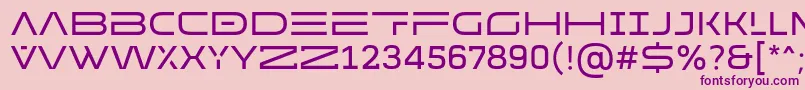 fuente MADE Future X HEADER Regular PERSONAL USE – Fuentes Moradas Sobre Fondo Rosa