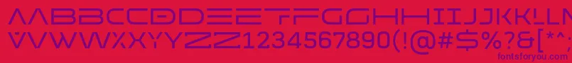 フォントMADE Future X HEADER Regular PERSONAL USE – 赤い背景に紫のフォント