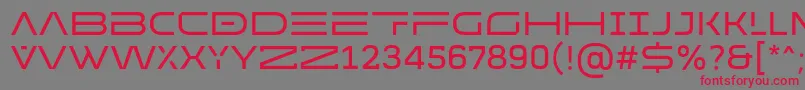 フォントMADE Future X HEADER Regular PERSONAL USE – 赤い文字の灰色の背景