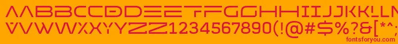 MADE Future X HEADER Regular PERSONAL USE Font – Red Fonts on Orange Background