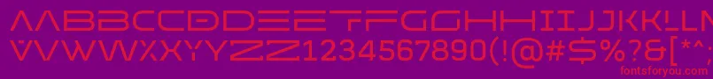 フォントMADE Future X HEADER Regular PERSONAL USE – 紫の背景に赤い文字