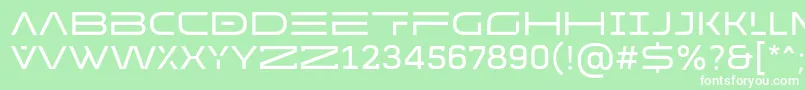 フォントMADE Future X HEADER Regular PERSONAL USE – 緑の背景に白い文字