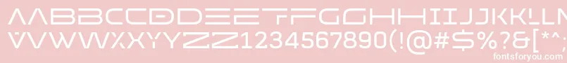 fuente MADE Future X HEADER Regular PERSONAL USE – Fuentes Blancas Sobre Fondo Rosa