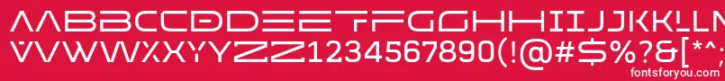 MADE Future X HEADER Regular PERSONAL USE Font – White Fonts on Red Background