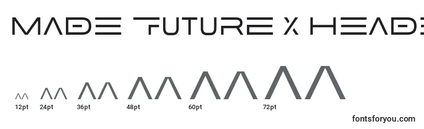 MADE Future X HEADER Regular PERSONAL USE Font Sizes