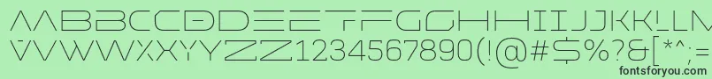 MADE Future X HEADER Thin PERSONAL USE Font – Black Fonts on Green Background