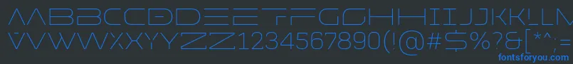 MADE Future X HEADER Thin PERSONAL USE Font – Blue Fonts on Black Background