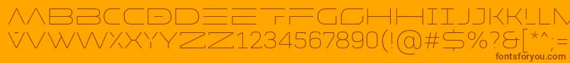 fuente MADE Future X HEADER Thin PERSONAL USE – Fuentes Marrones Sobre Fondo Naranja