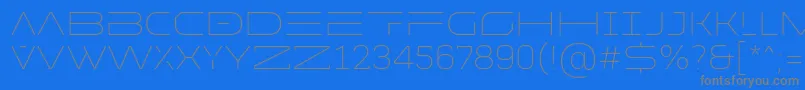 MADE Future X HEADER Thin PERSONAL USE-Schriftart – Graue Schriften auf blauem Hintergrund