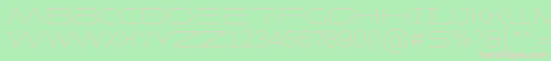 MADE Future X HEADER Thin PERSONAL USE Font – Pink Fonts on Green Background