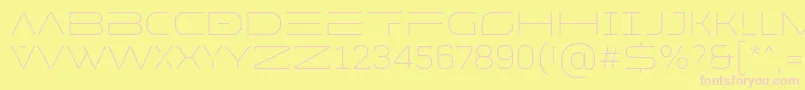 MADE Future X HEADER Thin PERSONAL USE Font – Pink Fonts on Yellow Background