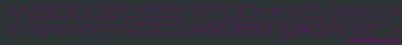MADE Future X HEADER Thin PERSONAL USE Font – Purple Fonts on Black Background