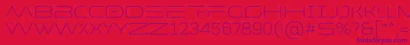 フォントMADE Future X HEADER Thin PERSONAL USE – 赤い背景に紫のフォント