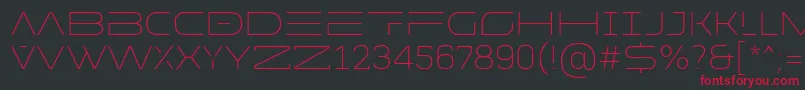 MADE Future X HEADER Thin PERSONAL USE Font – Red Fonts on Black Background