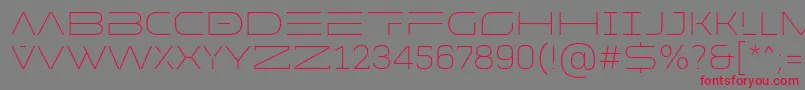 MADE Future X HEADER Thin PERSONAL USE Font – Red Fonts on Gray Background