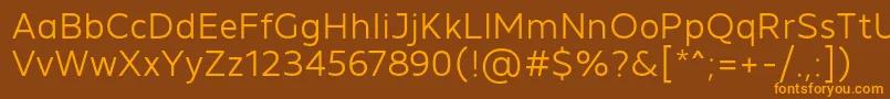 Шрифт MADE Future X Light PERSONAL USE – оранжевые шрифты на коричневом фоне