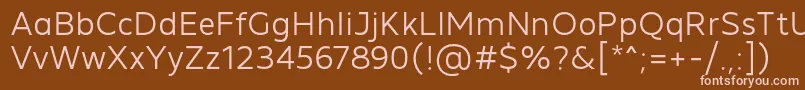 MADE Future X Light PERSONAL USE Font – Pink Fonts on Brown Background