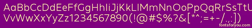 MADE Future X Light PERSONAL USE Font – Yellow Fonts on Purple Background