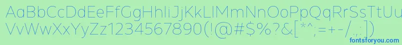 MADE Future X Line PERSONAL USE Font – Blue Fonts on Green Background