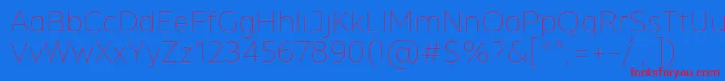 MADE Future X Line PERSONAL USE Font – Red Fonts on Blue Background