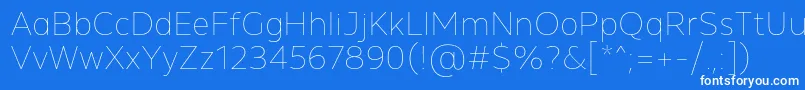 MADE Future X Line PERSONAL USE Font – White Fonts on Blue Background