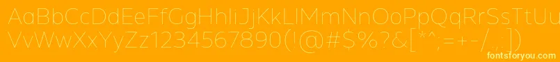 MADE Future X Line PERSONAL USE Font – Yellow Fonts on Orange Background
