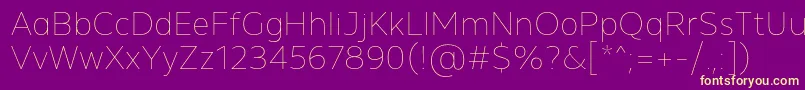 MADE Future X Line PERSONAL USE Font – Yellow Fonts on Purple Background