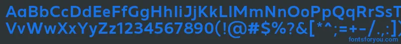 Шрифт MADE Future X Medium PERSONAL USE – синие шрифты на чёрном фоне