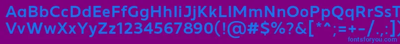 MADE Future X Medium PERSONAL USE Font – Blue Fonts on Purple Background