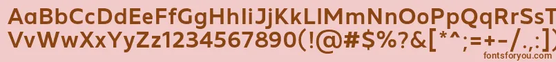 Шрифт MADE Future X Medium PERSONAL USE – коричневые шрифты на розовом фоне