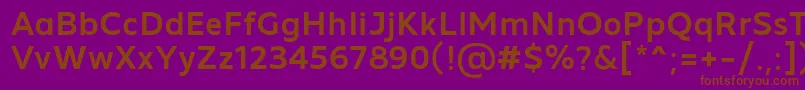 Шрифт MADE Future X Medium PERSONAL USE – коричневые шрифты на фиолетовом фоне