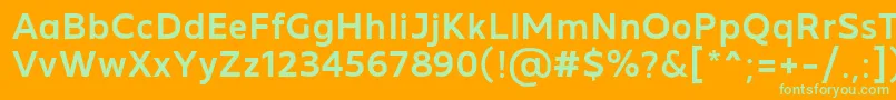 MADE Future X Medium PERSONAL USE Font – Green Fonts on Orange Background