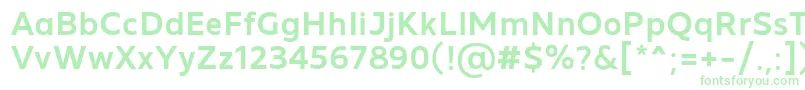 Шрифт MADE Future X Medium PERSONAL USE – зелёные шрифты на белом фоне