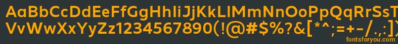 MADE Future X Medium PERSONAL USE Font – Orange Fonts on Black Background