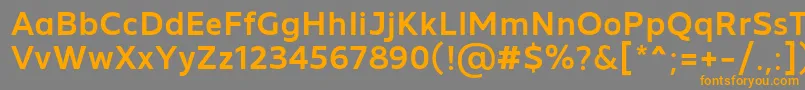 MADE Future X Medium PERSONAL USE Font – Orange Fonts on Gray Background