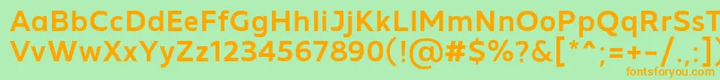 MADE Future X Medium PERSONAL USE Font – Orange Fonts on Green Background