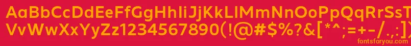 Шрифт MADE Future X Medium PERSONAL USE – оранжевые шрифты на красном фоне