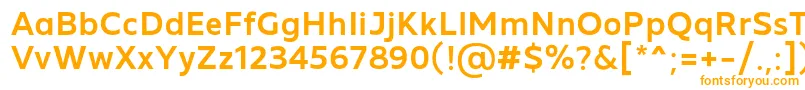 MADE Future X Medium PERSONAL USE-Schriftart – Orangefarbene Schriften auf weißem Hintergrund