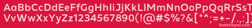 Шрифт MADE Future X Medium PERSONAL USE – розовые шрифты на красном фоне