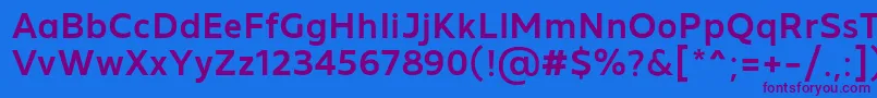 MADE Future X Medium PERSONAL USE Font – Purple Fonts on Blue Background