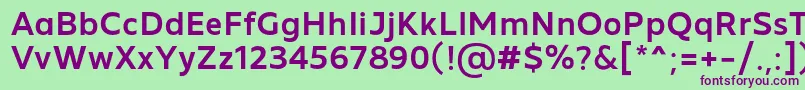 Шрифт MADE Future X Medium PERSONAL USE – фиолетовые шрифты на зелёном фоне