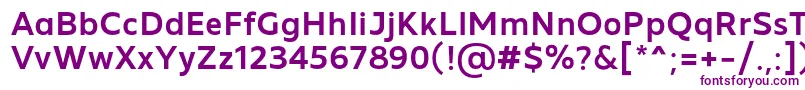 MADE Future X Medium PERSONAL USE-Schriftart – Violette Schriften auf weißem Hintergrund