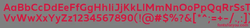 Шрифт MADE Future X Medium PERSONAL USE – красные шрифты на сером фоне