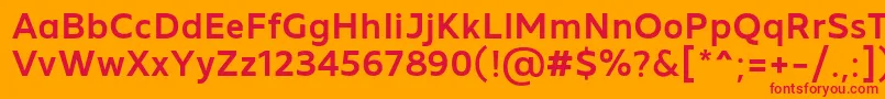 Шрифт MADE Future X Medium PERSONAL USE – красные шрифты на оранжевом фоне