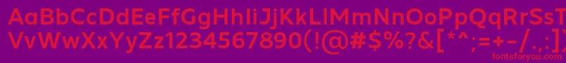 Шрифт MADE Future X Medium PERSONAL USE – красные шрифты на фиолетовом фоне