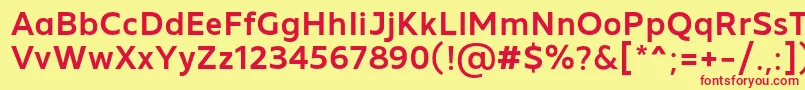MADE Future X Medium PERSONAL USE Font – Red Fonts on Yellow Background
