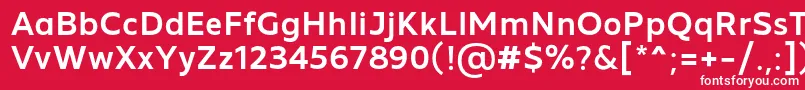 Шрифт MADE Future X Medium PERSONAL USE – белые шрифты на красном фоне