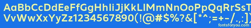 Шрифт MADE Future X Medium PERSONAL USE – жёлтые шрифты на синем фоне