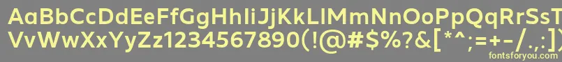 Шрифт MADE Future X Medium PERSONAL USE – жёлтые шрифты на сером фоне